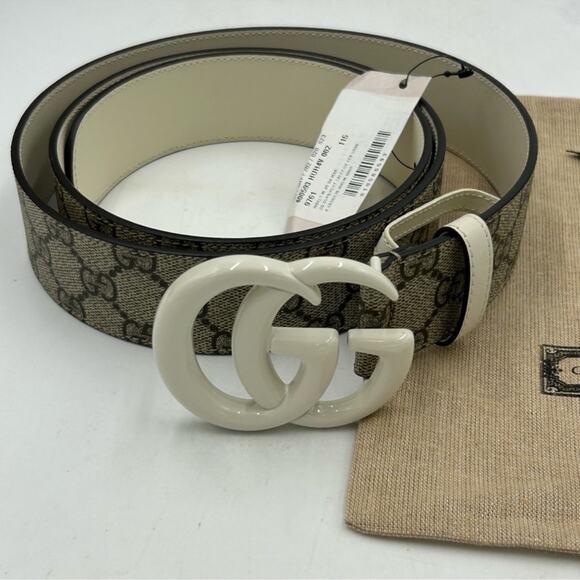 Men's Gucci GG supreme Marmont leather belt size 115 centimeters/46 inches - Picture 1 of 12